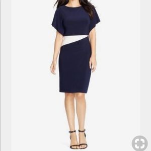 Ralph Lauren navy and white dress